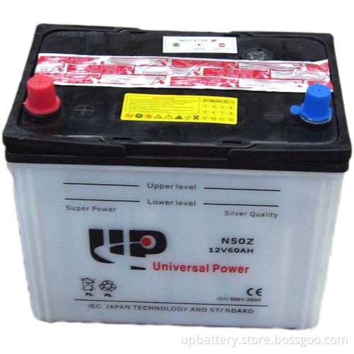 Factory Outlet! Dry Car Battery 12V60ah N50z